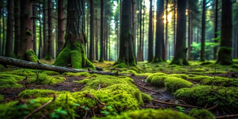 Dark Wood Forest Floor with Moss and Lichen, lichen, textures,  lichen, textures, foliage, rustic, greenery