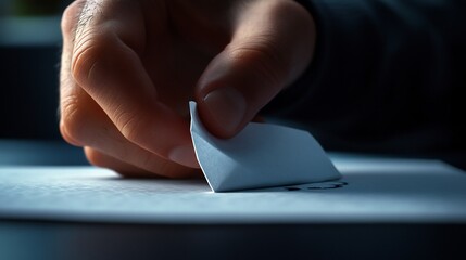 Close-up of a Hand Erasing Ink from Paper