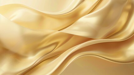 Obraz premium Abstract wavy background of golden metallic material.