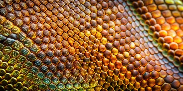 Reptile skin texture close-up with intricate patterns and scales , skin, nature