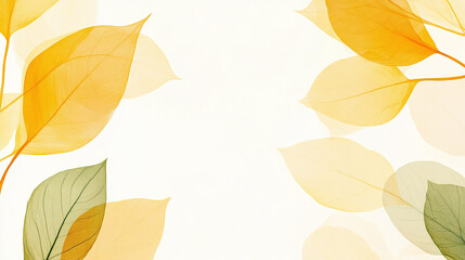 Yellow leaf veins background