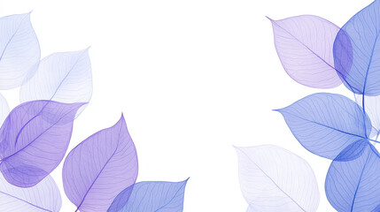 Fototapeta premium Purple leaf vein border background