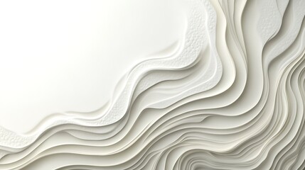 Obraz premium Abstract White Layered Wave Pattern Design