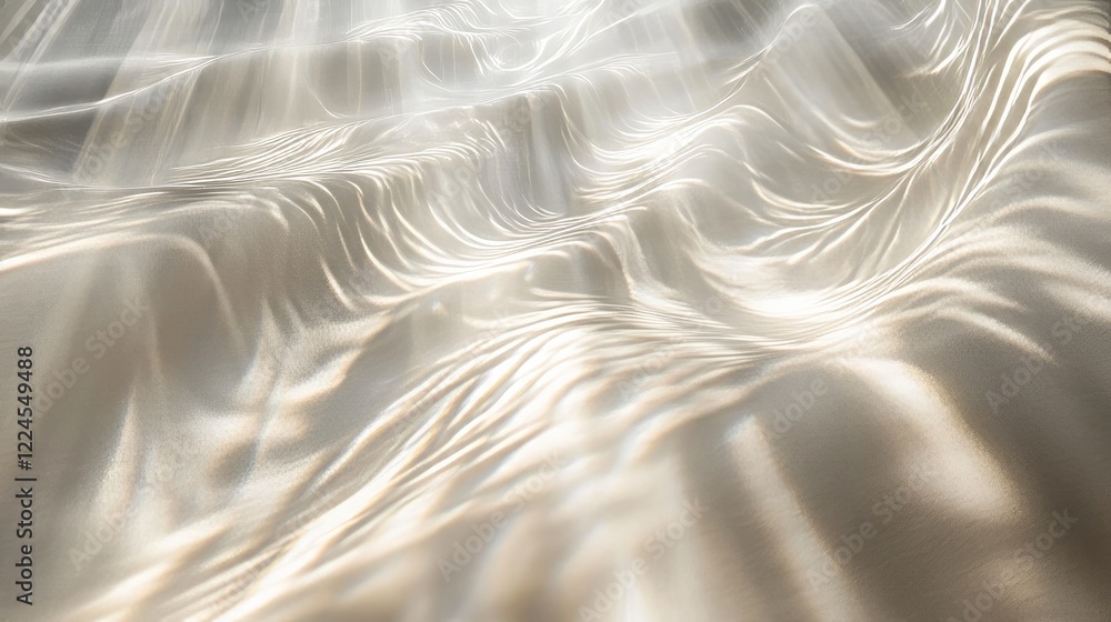 Poster abstract background featuring soft ripples of light and shadow in a monochrome color scheme