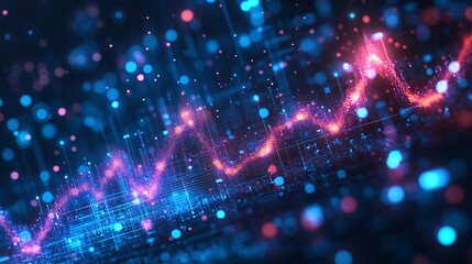 Fototapeta premium Analyzing data trends and patterns digital environment infographic visualization tech concept