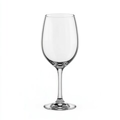 Empty wine glass on white isolate background