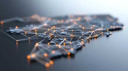 A wide-angle shot of India s map overlaid with glowing lines representing transportation networks