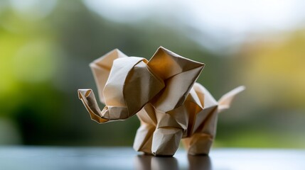 Origami Elephant: A Delicate Paper Sculpture