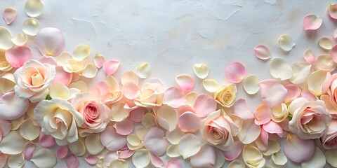Obraz premium pink flower, beautifully arranged rose petals in a soft pastel