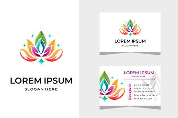 colorful logo with business card template