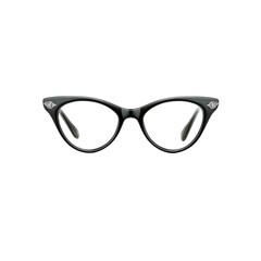 Fototapeta premium Classic Black Cat-Eye Eyeglasses with Rhinestone Detail