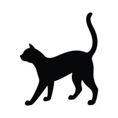 Silhouette of a cat vector illustration.