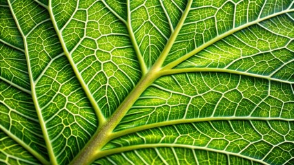 Obraz premium Detailed Macro Shot of Exotic Leaf with Delicate Veins and Texture, leaf details, plant life