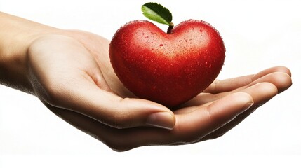 Heart Shaped Apple in Hand