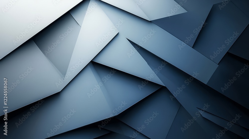 Poster professional and clean business card background featuring a gradient of deep blue to light gray with