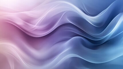 Obraz premium Modern abstract business card background with gradient waves in soft blue and purple tones