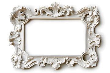 Frame mock up decorated with stucco in Renaissance and Baroque. Ornate Rococo Frame