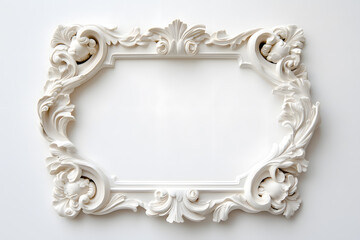 Frame mock up decorated with stucco in Renaissance and Baroque. Ornate Rococo Frame