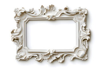 Frame mock up decorated with stucco in Renaissance and Baroque. Ornate Rococo Frame