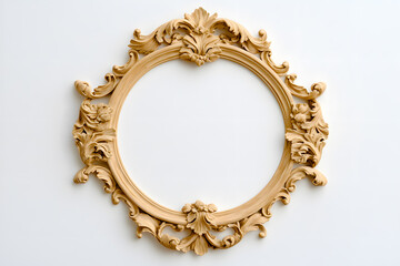 Frame mock up decorated with stucco in Renaissance and Baroque. Ornate Rococo Frame