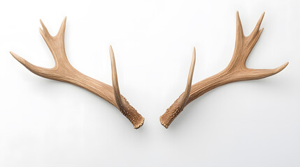 Obraz premium Reindeer horns, deer antlers isolated on white background
