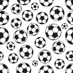 football seamless pattern soccer ball vector sport doodle cartoon gift wrapping paper scarf isolated repeat wallpaper tile background illustration design