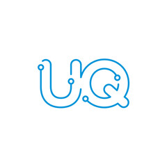 Obraz premium Abstract Letters UQ Logo Design Template 001