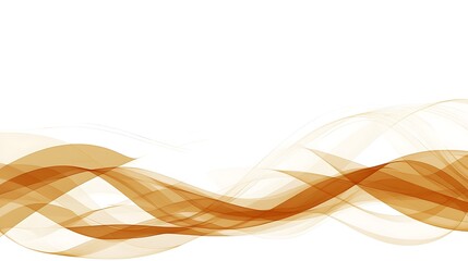 Abstract Brown Waves Flowing On White Background