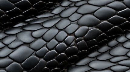 Black Mamba snakeskin animal pattern, seamless, tileable.