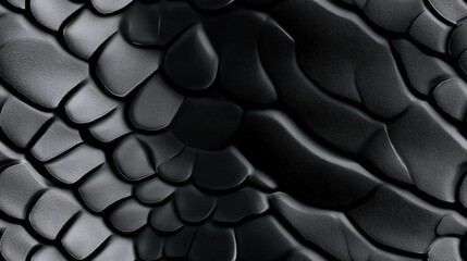 Black Mamba snakeskin animal pattern, seamless, tileable.