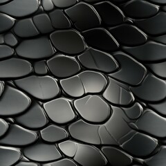 Black Mamba snakeskin animal pattern, seamless, tileable.