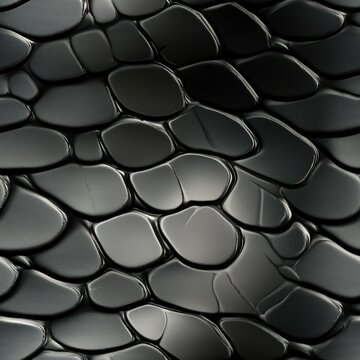 Black Mamba snakeskin animal pattern, seamless, tileable.