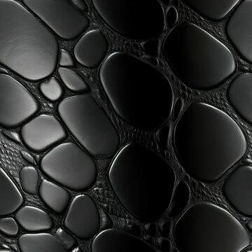 Black Mamba snakeskin animal pattern, seamless, tileable.