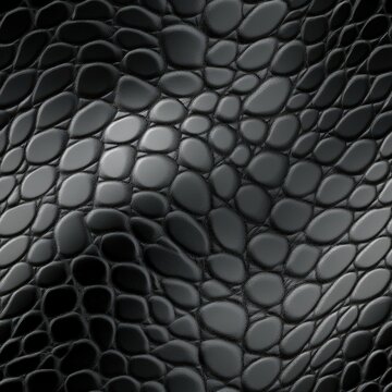 Black Mamba snakeskin animal pattern, seamless, tileable.