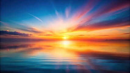 Fototapeta premium Softly glowing sunset with blurred light and colorful gradient in a vertical format