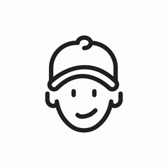 boy guy icon vector sign