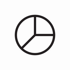 Pie chart data icon vector sign