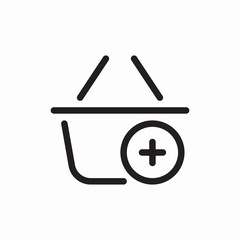 Shopping cart add icon vector sign