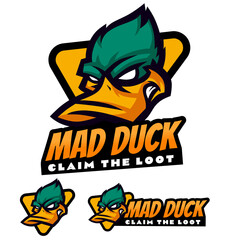 Mad Duck E-sport Logo - Ready to Use Graphic Design Illustration