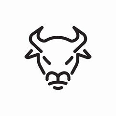 Bull icon vector sign