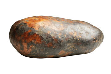 A large orange potato with a hole in it