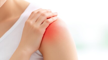 Fototapeta premium Understanding elbow pain, causes, symptoms, and effective treatment options for women