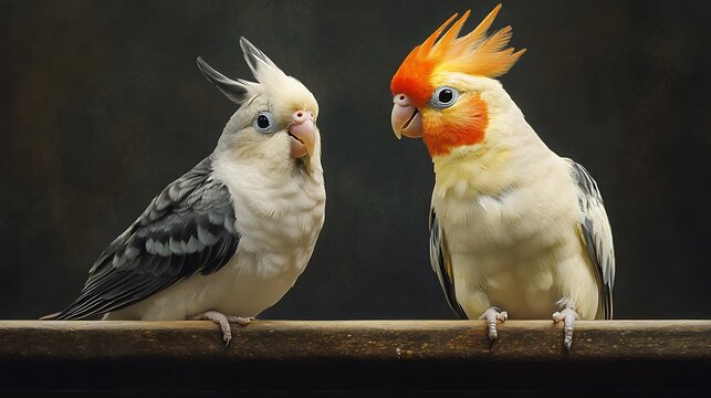 Cockatiel bird aka nymphicus hollandicus