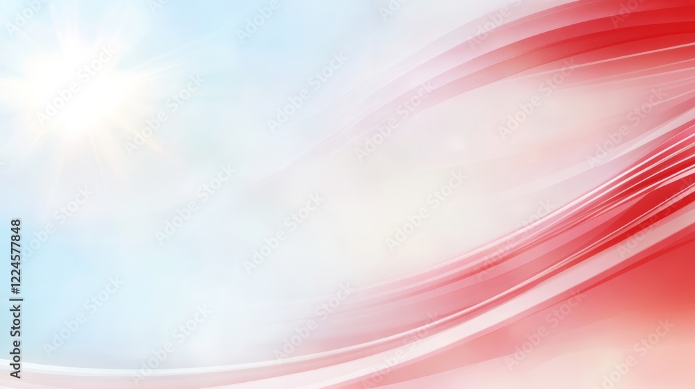 Poster dynamic interplay of red and white lines in abstract art, a vibrant visual background
