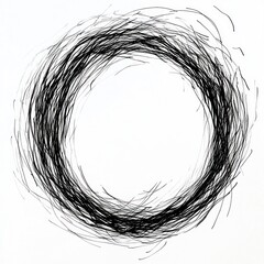 Obraz premium Abstract swirling circle, white background, design element, website graphic