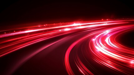 Abstract Red Light Trails Speed Motion Blur
