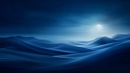 Luminous full moon illuminating the dark blue night sky, a breathtaking celestial display