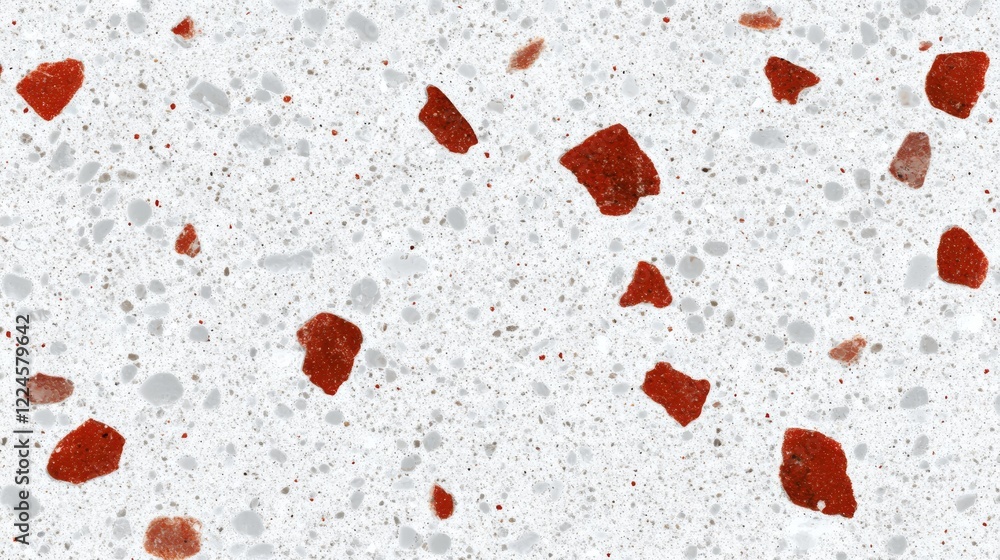 Poster dynamic white and red speckled pattern, a visually engaging abstract design for modern backgrounds