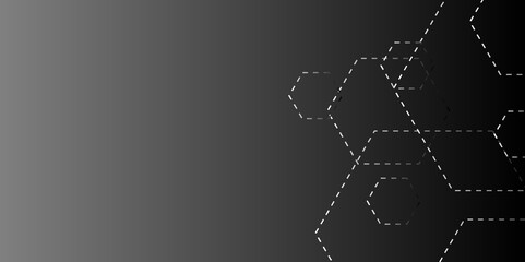 Abstract black random chaotic liens with many hexagon and triangles shape background. Luxury gray doted lines for banner, template, book cover, cosmetic product cover. 