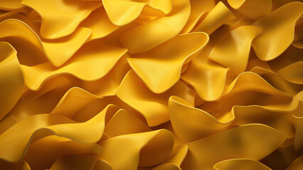 Close-Up of Vibrant Yellow Pasta Sheets
